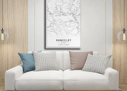 ghNDJdk Rangeley Maine Street Acrylic Glass Road Canvas Posters Wall Art Bedroom Office Room Decor Gift StyleUnframe 12x18inch