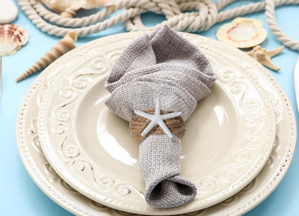 Coastal Starfish Napkin Rings, Set of 12
