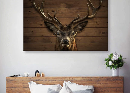 AIYISU Farmhouse Deer Pictures Wall Decor Rustic Fall Deer Wall Art 24x36