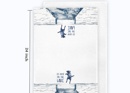 KRHFG Lake House Decor Dish Towels,Lake House Gifts,16x24 Inch