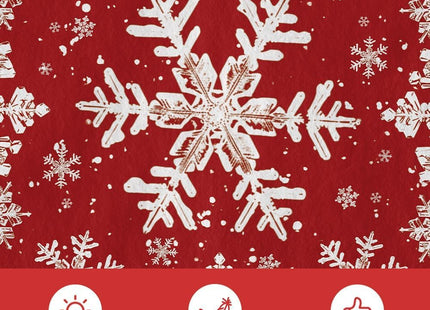 Artoid Mode Red Snowflake Pinecone Winter Area Rug, Christmas Home Decor Low-Profile Non-Slip Washable Large Rug for Living Room Bedroom Farmhouse Dining Room Kids Playroom 5x7 Feet