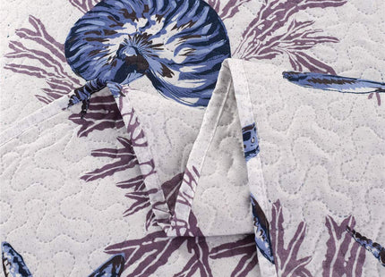 Coastal Ocean Quilt Set - King Size Bedspread & Coverlet, Lightweight Reversible Quilt, Starfish Shell Conch Home Decor