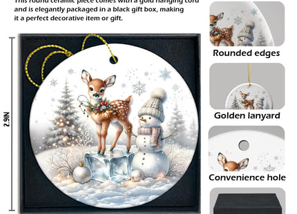 Deer & Reindeer Christmas Ornaments - Snowman, Deer & Reindeer Decor for Christmas Tree