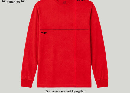 Maine Simple Traditional Classic Long Sleeve Tshirt Men Women Red