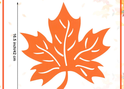 Tatuo 8 Pcs Fall Maple Leaf Placemats Autumn Placemats, 16.5 x 16.5 Inch