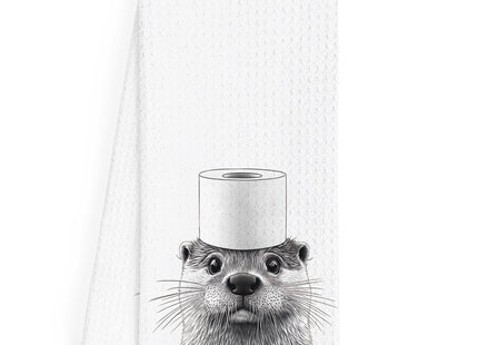 WFSM Otter Gifts Hand Towels for Bathroom, Sea Otters Gifts for Women, Otter Bathroom Decor, 16x24 Inch