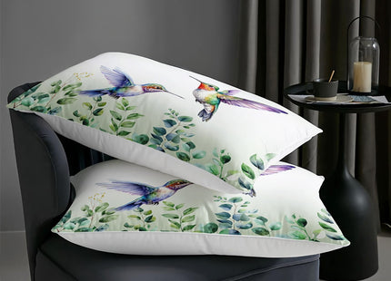 AILONEN Hummingbird Comforter Set Twin Size, Boho Green Forest Leaf Hummingbird Bedding Set for Kids Bedroom,Cute Birds Animals Themed Duvet Set,1 Soft Quilt and 2 Pillowcases,3-Piece