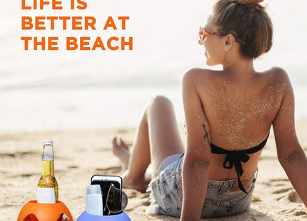 Uarzt Beach Vacation Essentials Accessories - Sand Coasters Drink Cup Holders, 5-Pack, Multicolor, Must-Haves for Women, Adults, Family, and Friends
