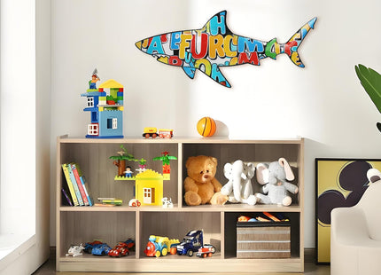 dreamskip 40" Shark Metal Beach Wall Decor Art, Ocean Themed Sea Fish Wall Sculpture, Coastal Outdoor Decor For Garden, Pool, Fence, Patio Indoor