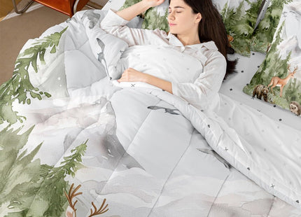 Erosebridal Giant Mountain Forest 7 Piece Bedding Set Full Animal Comforter