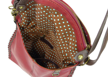 CHALA Crossbody with Charming Dragonfly Keychain -9 Color options (Burgundy_ Metal Dragonfly