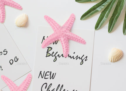 AUEAR, 30 Pack Pink Resin Pencil Finger Starfish Ornament Decor for Wedding Home Decoration