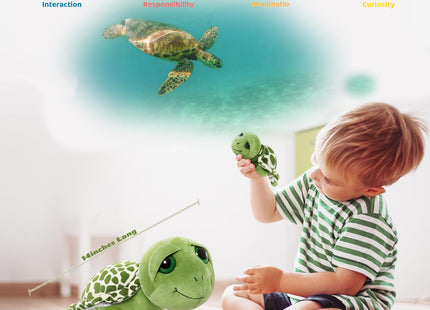 MorisMos Sea Turtle Stuffed Animal with Babies & Eggs, 6-Pack Turtle Family
