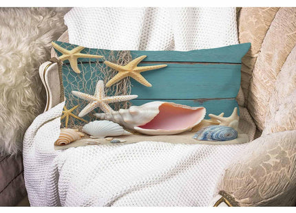 Smooffly Sea Beach Starfish on Fishing Lumbar Pillow Cover 12x20 Inch Oblong Decorative Throw Pillow Cover Cushion Case for Sofa Couch Home Farmhouse Decor