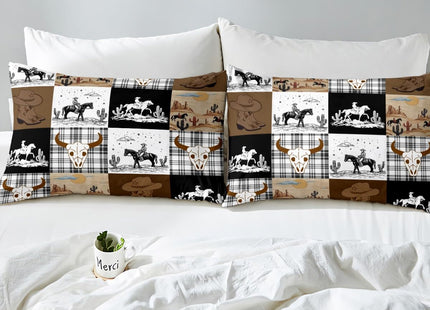 Erosebridal Boho Skull Bull Horse Queen Comforter Set for Kids Boys Men