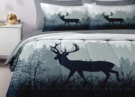 Nesker Queen Comforter Set with Sheets, 7 Pieces Nature Forest Bedding