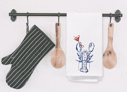 Yomisex Lobster Decor Towels, Lobste Party Decorations Dish Tea Towels for Kitchen, Coastal Beach Nautical Hand Towels for Bathroom, 16x24 Inch