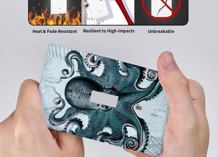 Retro Octopus Light Switch Cover Decorative Single Toggle Wall Plate Cover 1 Gang 4.5" X 2.76" Switch Plate Cover For Living Room Office Home Decor