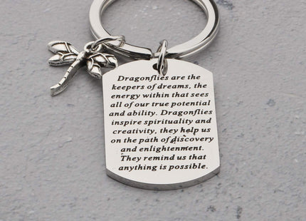 MYOSPARK Dragonfly Keychain Graduation Gift Dragonfly Lovers Gift Encouragement Gifts for Her (Dragonflies Keepers KC)