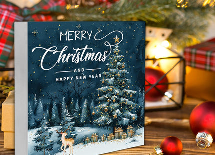 Merry Christmas Wooden Sign Deer & New Year Home Decor