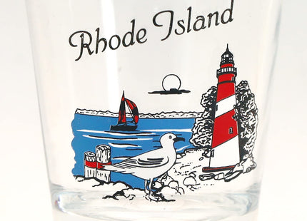 World By Shotglass Rhode Island Lighthouse Scene Shot Glass