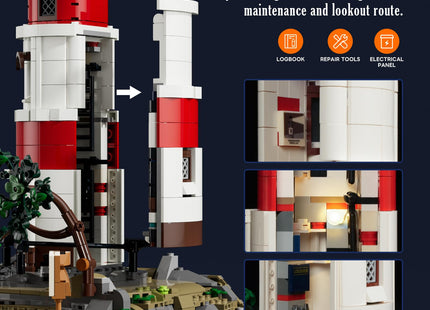 Lumibricks Sunrise Lighthouse Lighting-Building-Bricks-Set, 1632 Pcs