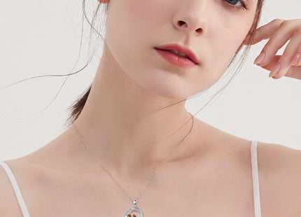 PROESS Mother Daughter Squirrel Necklace 925 Sterling Silver Squirrel Pendant Necklace Cute Animal Jewelry Gifts for Women