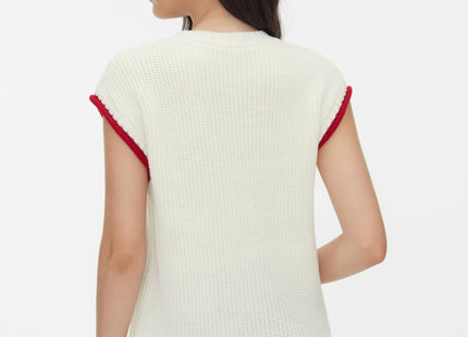 CIDER Women's Lobster Graphic Sweater Vest Chunky Cable Knit Pullover Top