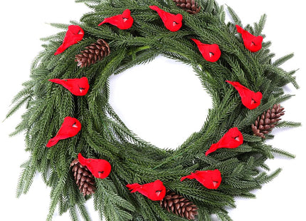 JOICEE 12 Pcs Cardinal Red Birds for Crafts Mini Artificial Cardinal Decor