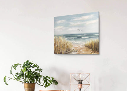 summer melody Abstract Coastal Beach Canvas Wall Art 24x18Inch