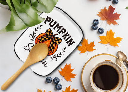 Pumpkin Ceramic Spoon Rest for Kitchen Stove Top Counter