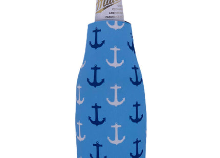 Anchor Nautical Pattern Beer Bottle Coolie (1)