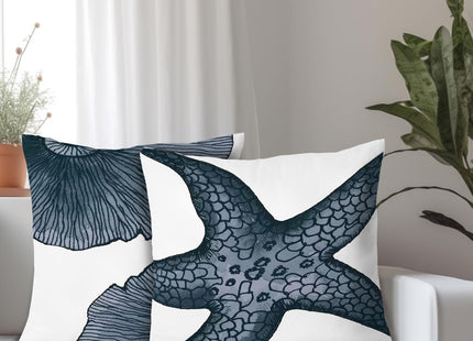 Supwhd Beachy Coastal Pillow Covers 18x18 Set of 2, Beachy Coastal Throw Pillows Cover for Couch Bed Living Room Bedroom