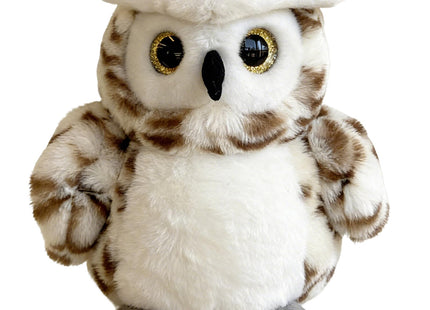 okegztoa Owl Stuffed Animal Toy 8" Ultra Soft Snowy Owl Plush Toy Fluffy and Cuddly Toy for Kids, Adults, Boys and Girls, for Birthday Christmas Halloween Easter Owl Gift