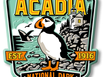 Acadia National Park Magnet by Classic Magnets, 3" x 2.9", Collectible 3D Rubber Vintage-Style Souvenirs and Gifts Made in the USA