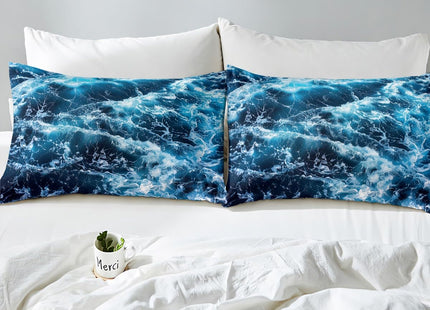 Erosebridal Blue Waves Sheet Set Ocean Sea Fitted Sheet Twin Size
