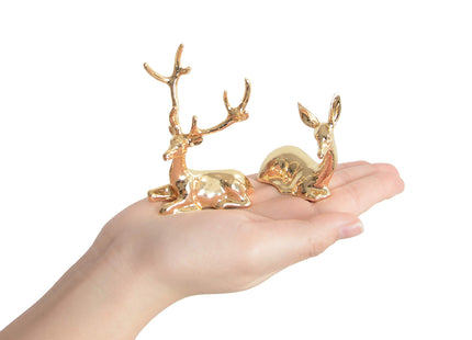 Ardax Golden Home Decor Deer Figurines, Simple