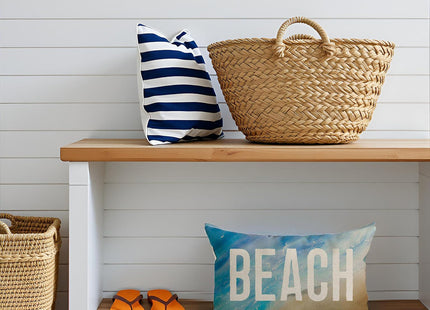 PANDICORN Summer Beach Throw Pillow Covers 12x20, Coastal Nautical Decor