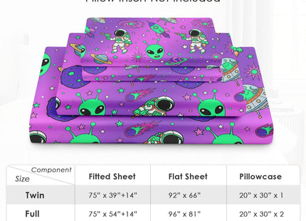 Pamnest Full Bed Sheet Set, 4 Pieces Beach Sunset Bedding with Flat