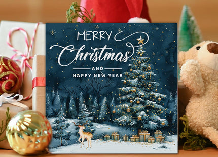 Merry Christmas Wooden Sign Deer & New Year Home Decor