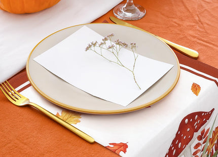 Arquiel Fall Pumpkin Mushroom Cloth Napkins Set of 6, 100% Cotton