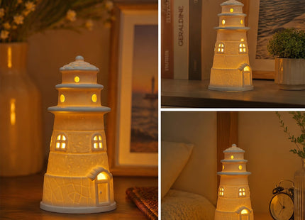 Lighthouse Book Shelf Decor Aesthetic Beach Themed Room Decor 6.3Inch