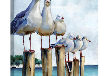 SUMGAR Canvas Wall Art, Coastal Seagull Room Decor, 12x16 Inch