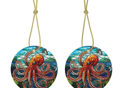 Octopus Ceramic Christmas Hanging Ornament for Xmas Tree Wedding Holiday Party Home Decor
