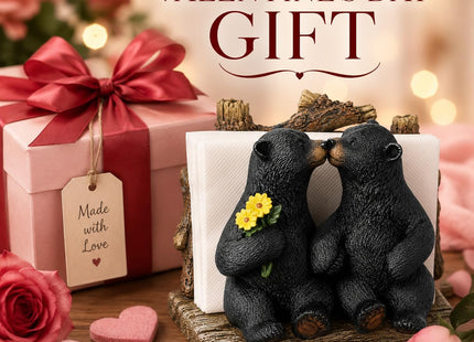 Comfy Hour 5.1 Inch Bear Napkin Holder, Kissing Black Bears