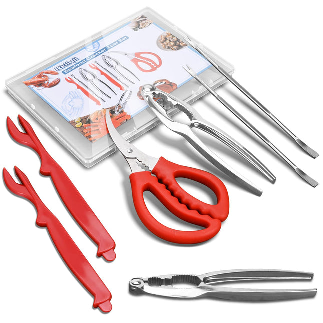 2026 Upgraded 8PCS Seafood Cracker Tool Set, Crab Crackers and Tools