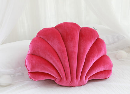 GFONYLG Shell Pillow Accent Decorative Throw Pillows Seashell Shaped Soft Pillow Cushions Push Home Decor Pillows for Living Room Bedroom Couch Sofa(Hot Pink,13 X 10 Inches)