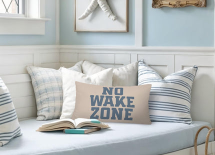 XYDEG Coastal Beach Room Decor 12x20 Pillow Cover, Lake House Decor, No Wake Zone Nautical Coastal Decorative Lumbar Pillow Covers for Bedroom Living Room Home Sofa Couch