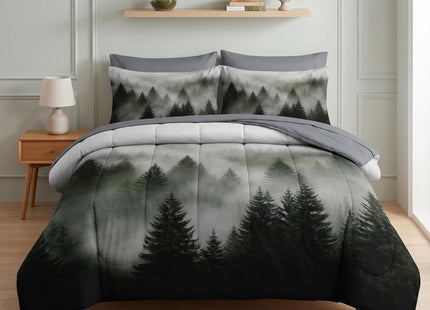 Nesker Queen Comforter Set with Sheets, 7 Pieces Mountain Forest Bedding