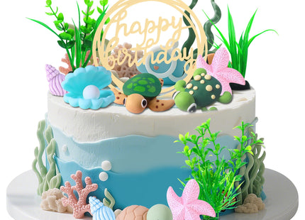 Turtle Cake Topper Turtle Birthday Decorations Sea Turtle Party Decorations